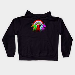 Evil Unicorn Shirt - Rainbow Evil Zombie Halloween Kids Hoodie